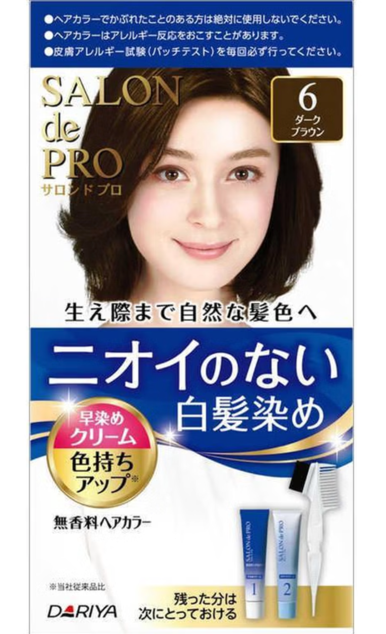 Dariya SALON DE PRO 无香料快速染发膏(深棕)6号