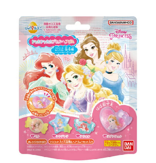 万代 Bikkura蛋 迪士尼公主 摇摇胶囊发圈入浴球 55克
