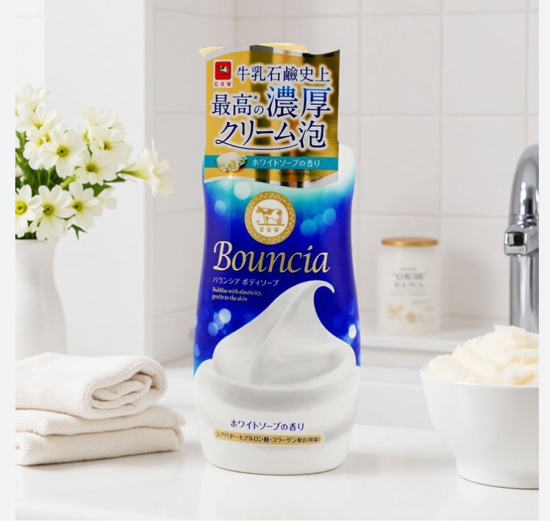 Bouncia 沐浴露 白皂香味 按压瓶 480mL
